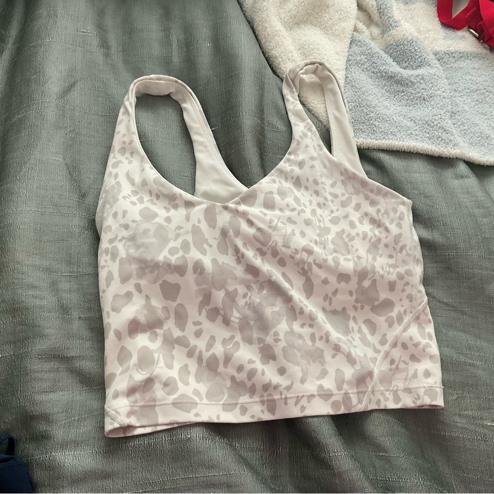 lululemon athletica Light Pink Leopard Sports Bra Tank